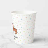 Red Smooth Coat Dachshund Dog Happy Birthday Papieren Bekers (Links)