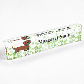 Red Smooth Dachshund 2 Naambordje