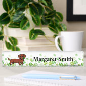Red Smooth Dachshund 2 Naambordje