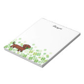 Red Smooth Dachshund 2 Notitieblok (Linkerzijde)