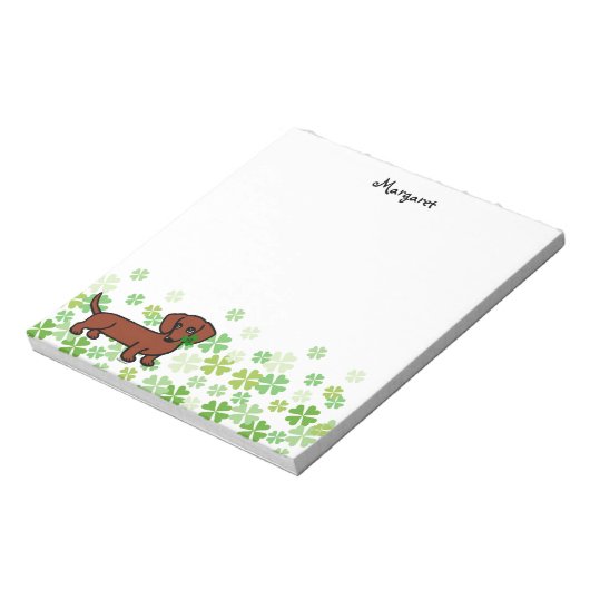 Red Smooth Dachshund 2 Notitieblok (Linkerzijde)