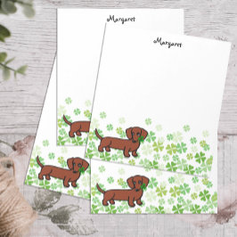 Red Smooth Dachshund 2 Notitieblok
