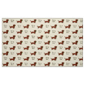 Red Smooth Dachshund 2 Stof (Fat Quarter)