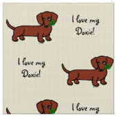 Red Smooth Dachshund 2 Stof (Close Up)