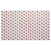 Red Smooth Dachshund Heart Fabric Stof (Yard (91,4 cm))