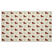 Red Smooth Dachshund Heart Stof (Fat Quarter)