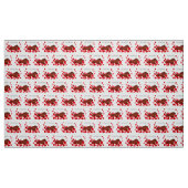 Red Smooth Dachshund Runnen Hearts Fabric Stof (Fat Quarter)