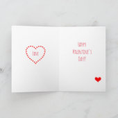 Red Smooth Dachshund Valentijn Ballon Feestdagen Kaart (Binnen)