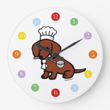 Red Smooth Haire Dachshund Chef
