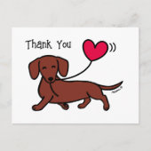 Red Smooth Haire Dachshund glimlachend Hartelijk d Briefkaart (Voorkant)