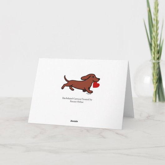 Red Smooth teckel Moederdag Kaart (Achterkant)