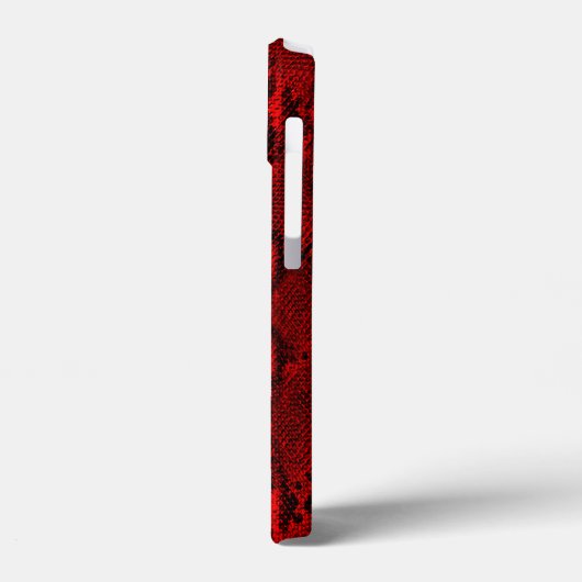 Red Snake Skin Print Case-Mate iPhone Case (Achterkant / Links)