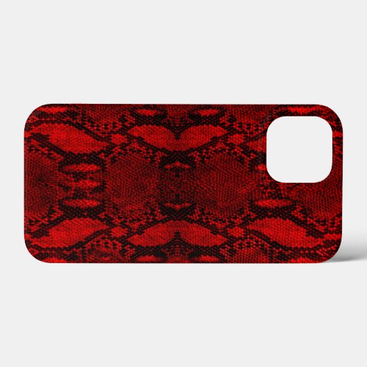 Red Snake Skin Print Case-Mate iPhone Case (Achterkant (horizontaal))