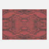 Red Snake Skin Print Inpakpapier Vel (Voorkant)