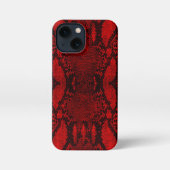 Red Snake Skin Print iPhone Hoesje (Achterkant)