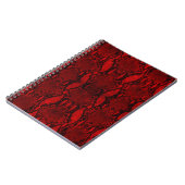 Red Snake Skin Print Photo Notitieboek (Linkerzijde)