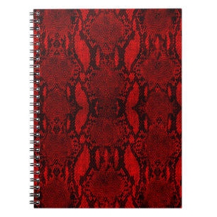 Red Snake Skin Print Photo Notitieboek