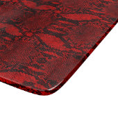Red Snake Skin Print Snijplank (Hoek)