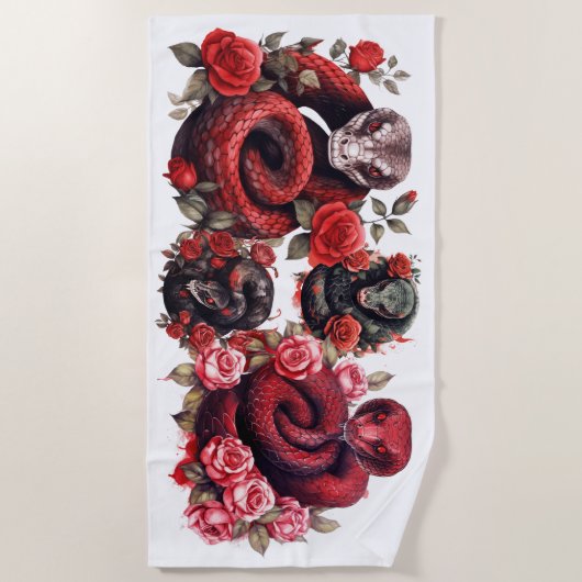 Red Snake Strandlaken (Voorkant)