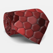 Red Snakeskin-patroon Stropdas (Opgerold)