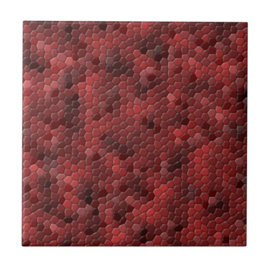 Red Snakeskin-patroon Tegeltje (Voorkant)