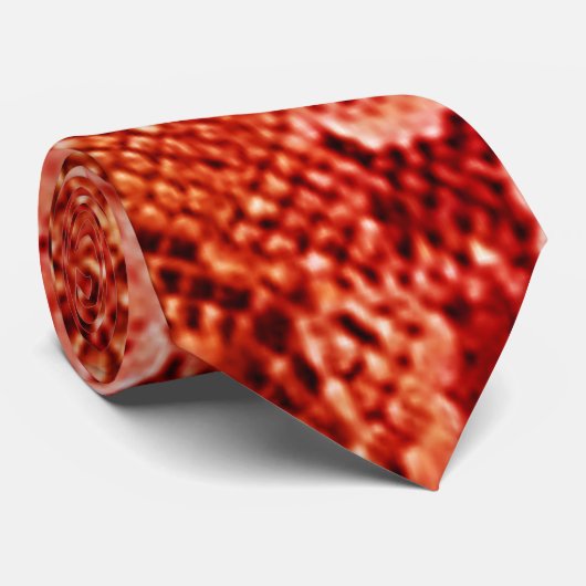 Red Snakeskin Stropdas (Opgerold)