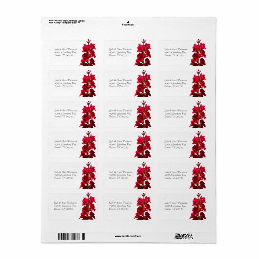 Red Snap Dragon Etiket (Full Sheet)