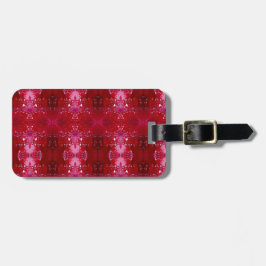 Red Snapdragon Ikat Bagagelabel
