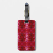 Red Snapdragon Ikat Bagagelabel (Achterkant verticaal)