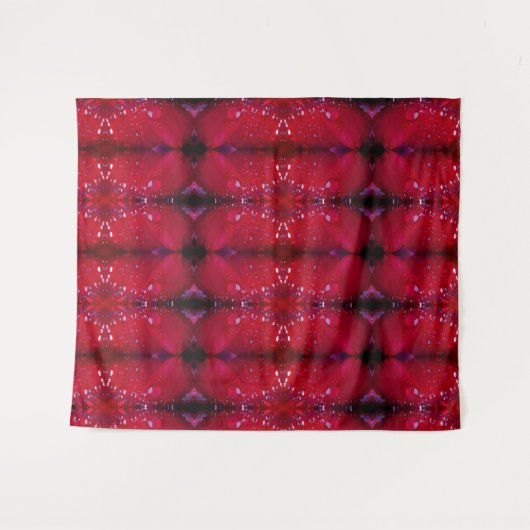 Red Snapdragon Ikat ook Wandkleed (Voorkant (horizontaal))