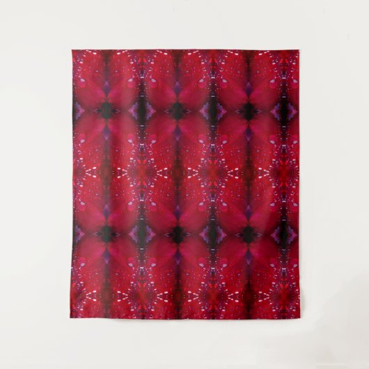 Red Snapdragon Ikat ook Wandkleed (Voorkant)