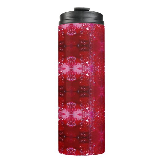 Red Snapdragon Ikat Thermosbeker (Voorkant)