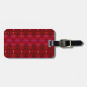 Red Snapdragon Ikat too Bagagelabel (Voorkant horizontaal)