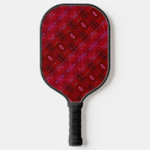 Red Snapdragon Ikat too Pickleball Paddle (Voorkant)