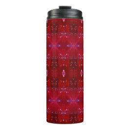 Red Snapdragon Ikat too Thermosbeker