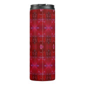 Red Snapdragon Ikat too Thermosbeker (Achterkant)