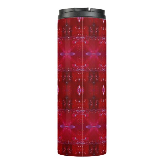 Red Snapdragon Ikat too Thermosbeker (Achterkant)