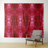 Red Snapdragon Ikat Wandkleed (In Situ (horizontaal))