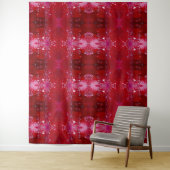 Red Snapdragon Ikat Wandkleed (In situ)