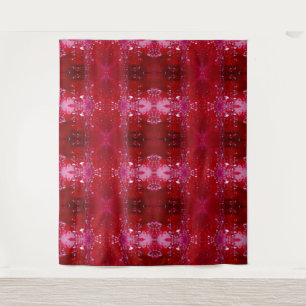 Red Snapdragon Ikat Wandkleed