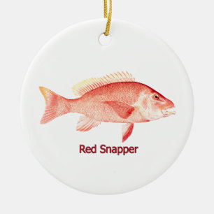 Red Snapper Fish Keramisch Ornament