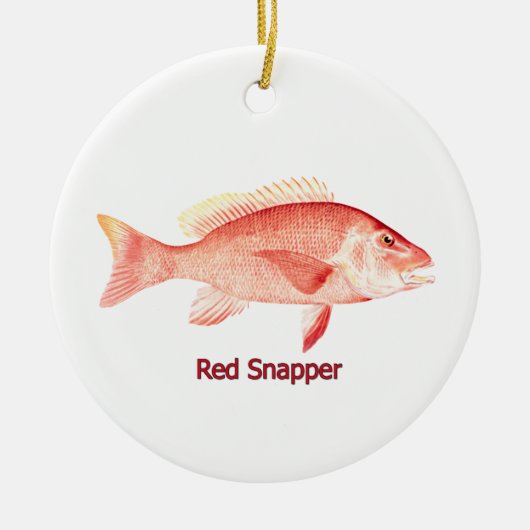 Red Snapper Fish Keramisch Ornament (Voorkant)