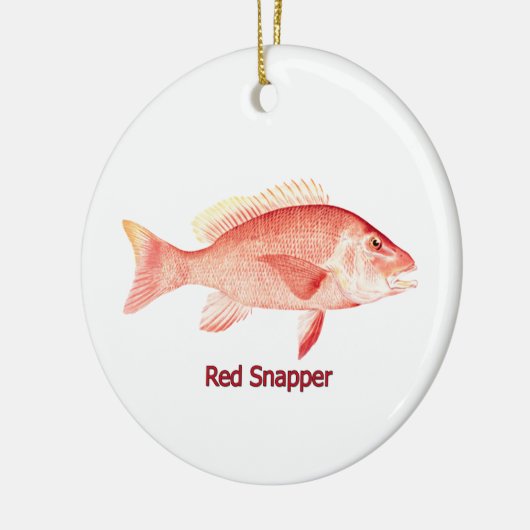 Red Snapper Fish Keramisch Ornament (Links)