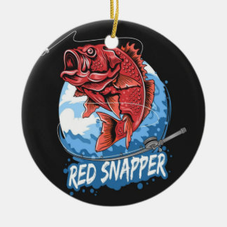 RED SNAPPER VIST SEASON-ONTWERP KERAMISCH ORNAMENT