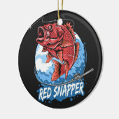 RED SNAPPER VIST SEASON-ONTWERP KERAMISCH ORNAMENT (Links)