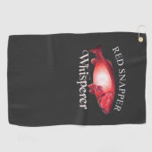 Red Snapper Whisperer Dark Geviste handdoek (Horizontaal)