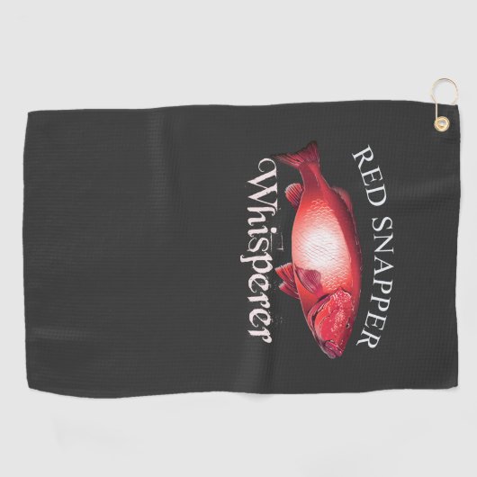 Red Snapper Whisperer Dark Geviste handdoek (Horizontaal)