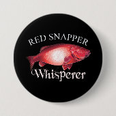 Red Snapper Whisperer Dark Ronde Button 7,6 Cm (Voorkant)