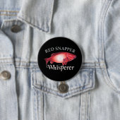 Red Snapper Whisperer Dark Ronde Button 7,6 Cm (In situ)