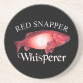 Red Snapper Whisperer Dark Zandsteen Onderzetter (Voorkant)